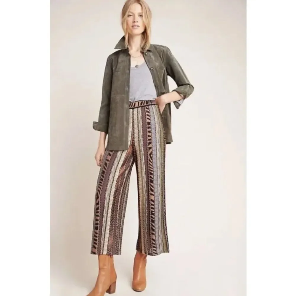 Anthropologie Cecilia Prado Knit Mixed Print Pants Size S